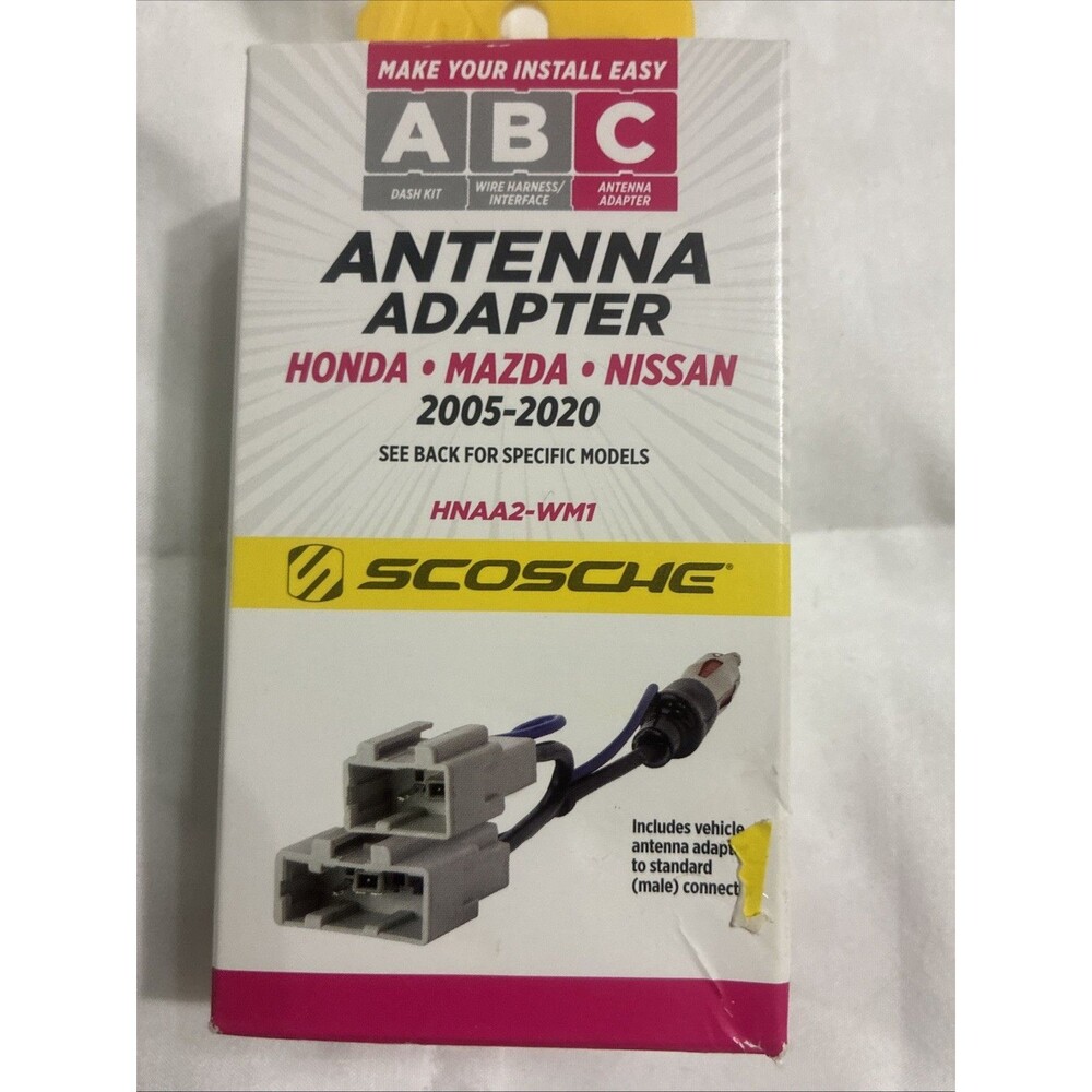 SCOSCHE Antenna Adapter HNAA2-WM1 Honda Mazda Nissan 2005-2020 Replace Stereo